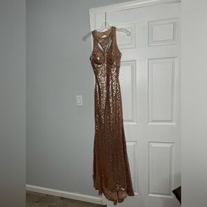 First Lady Boutique Light Pink Sequin Evening Dress Sz S